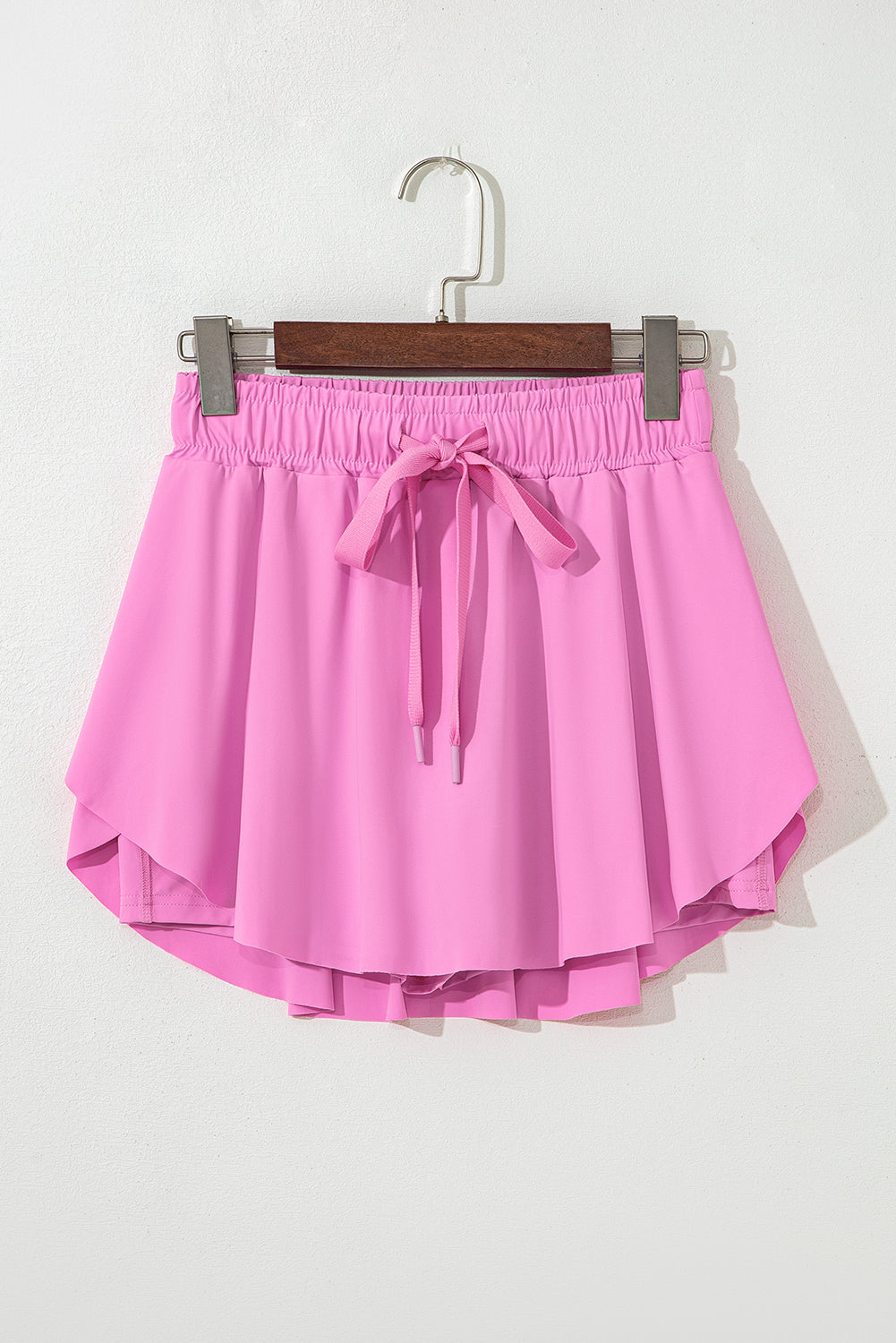 Bonbon Drawstring Elastic Waistband Lined Tennis Skorts