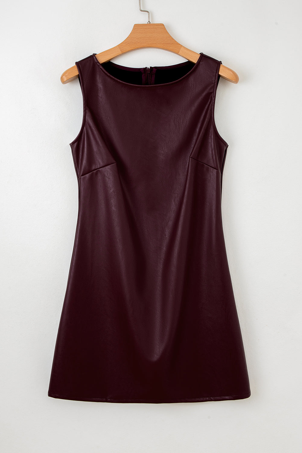Wild Ginger Vegan Leather Sleeveless Mini Dress