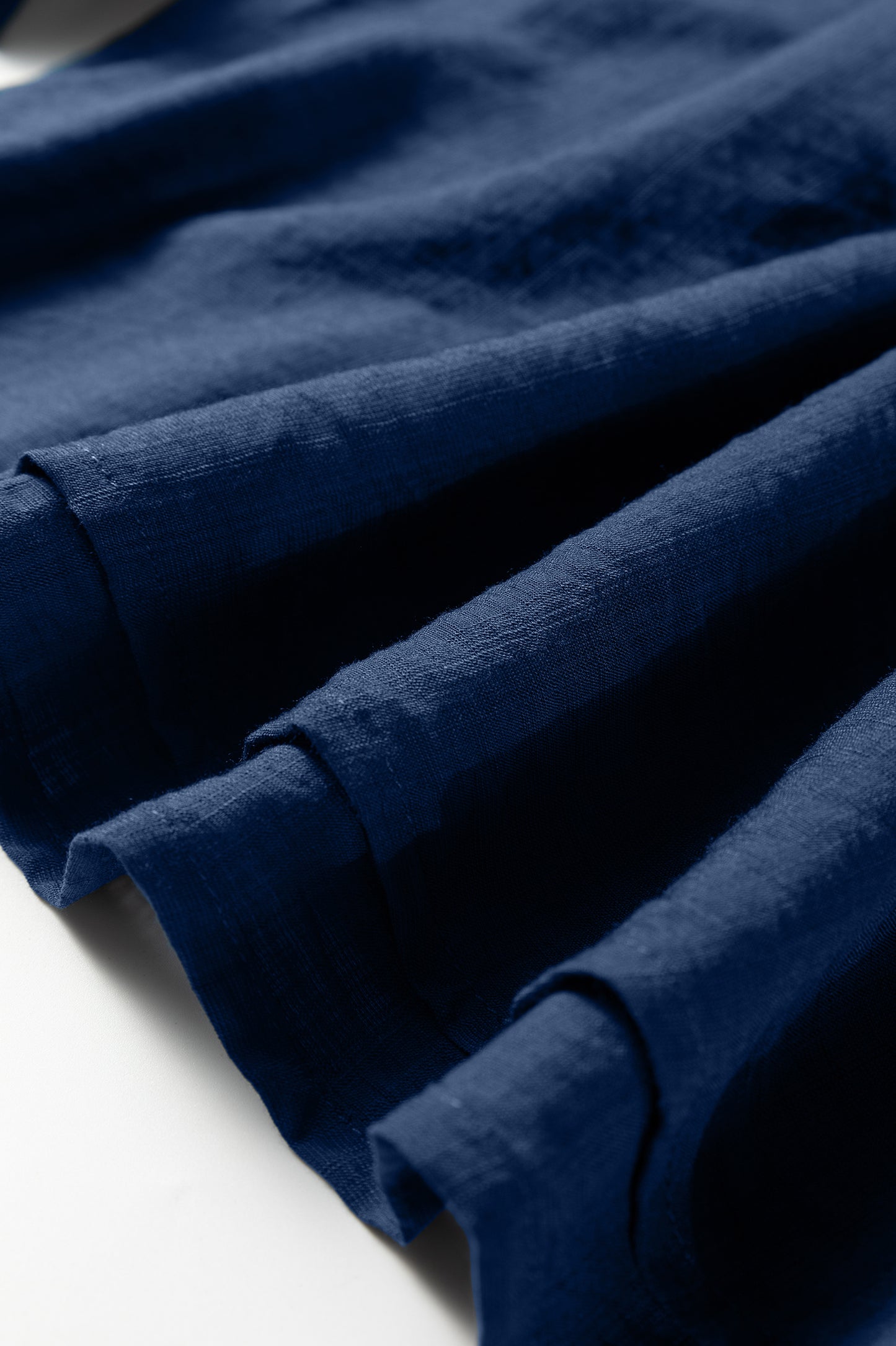 Dirty blue Leopard Trim V Neck Flounced Bracelet Sleeve Blouse