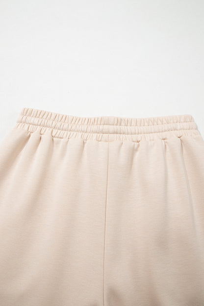 Jet Stream Embroidered Patched Pockets Drawstring Pants