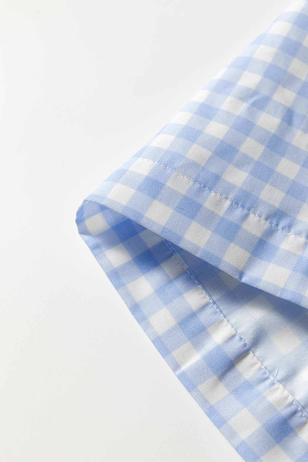 Myosotis Plaid Print Smocked High Waist Womens Loose Pants