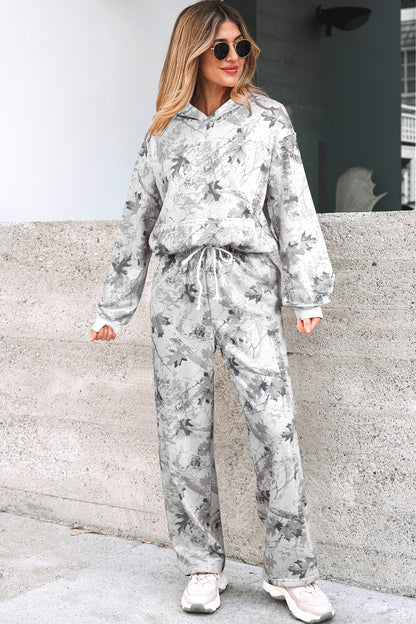 Light Grey Light Woodland Camo Classic Hoodie and Sweatpants Set