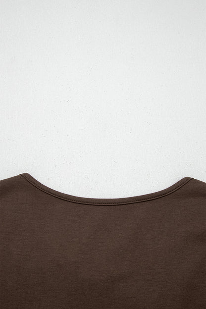 Black Plus Size Solid Color Bow Tie Peplum Tank Top