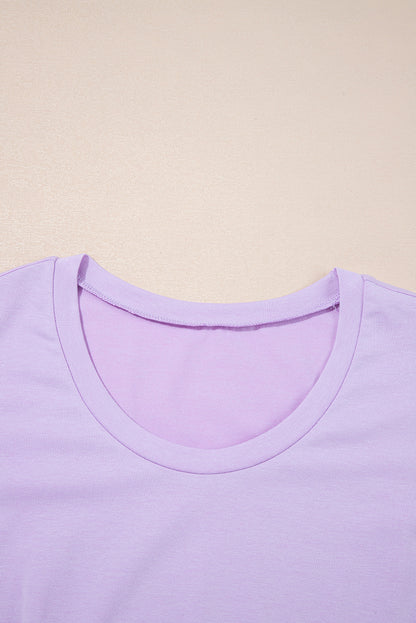 Orchid Petal Mineral Wash Casual Round Neck Tank and Straight Loose Drawstring Pants Set