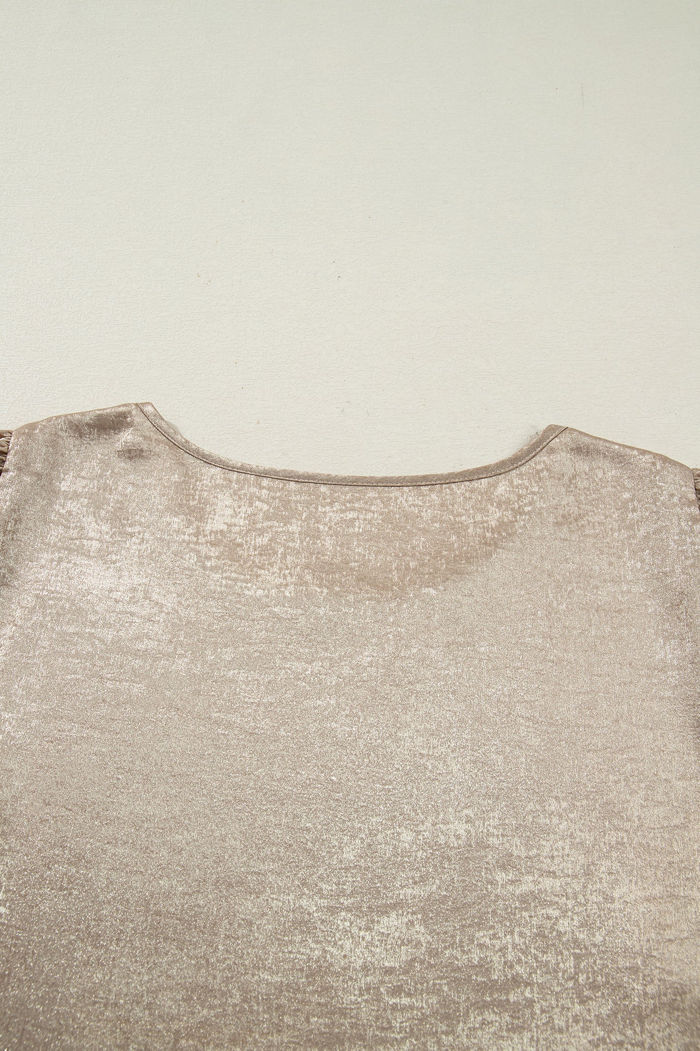 Apricot Plus Size Metallic Long Flounce Sleeve Blouse