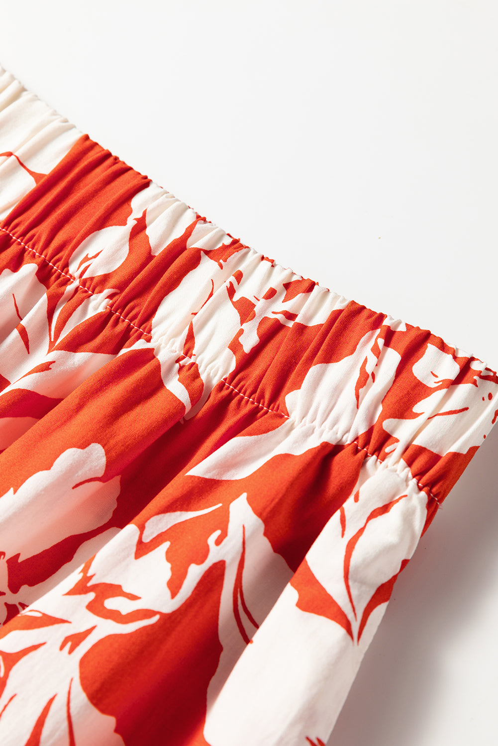 Red High Split Floral Western Cowgirl Maxi Skirt