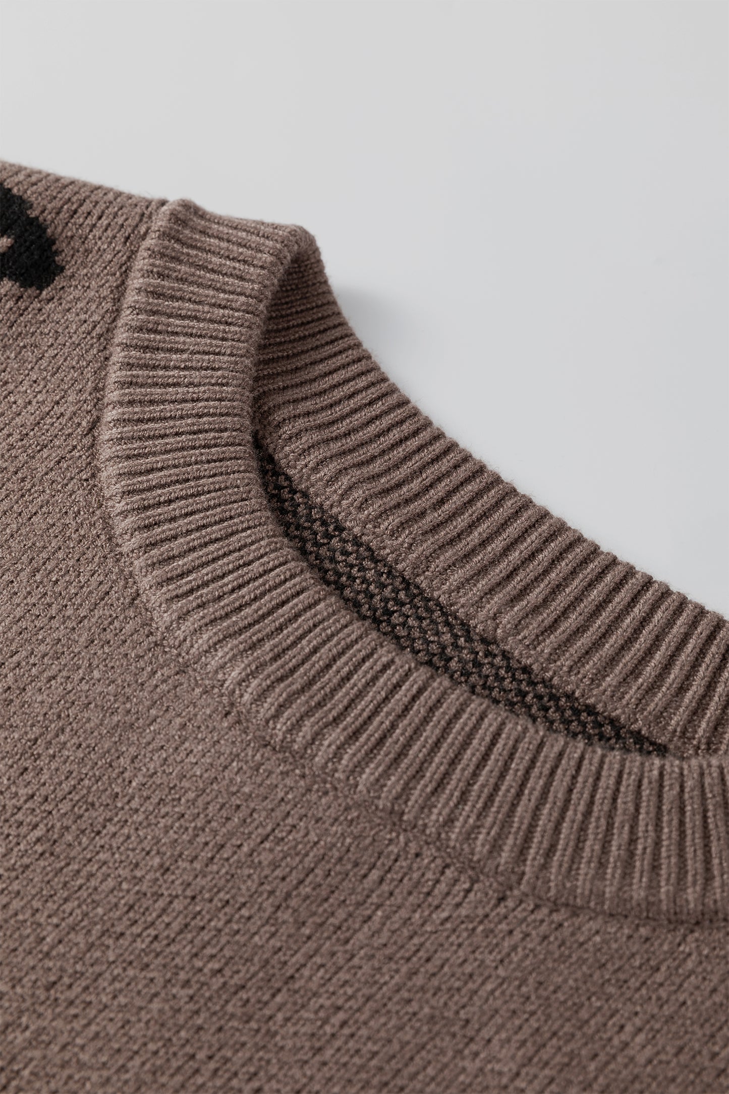 Beige Asymmetric Leopard Print Detail Drop Shoulder Sweater