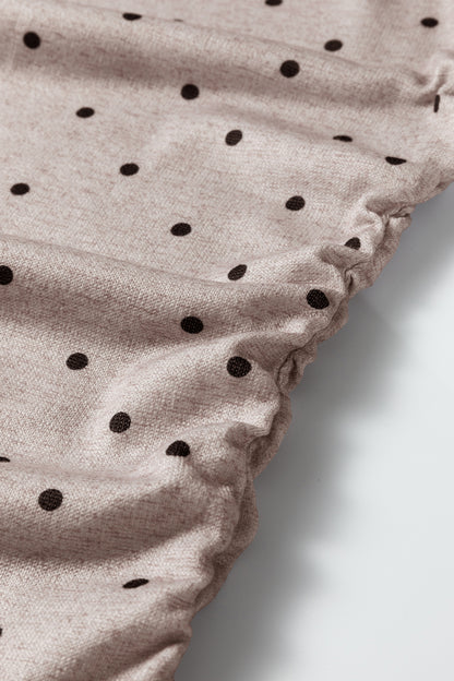 Jet Stream Polka Dot Boat Neck Knit Long Sleeve T Shirt