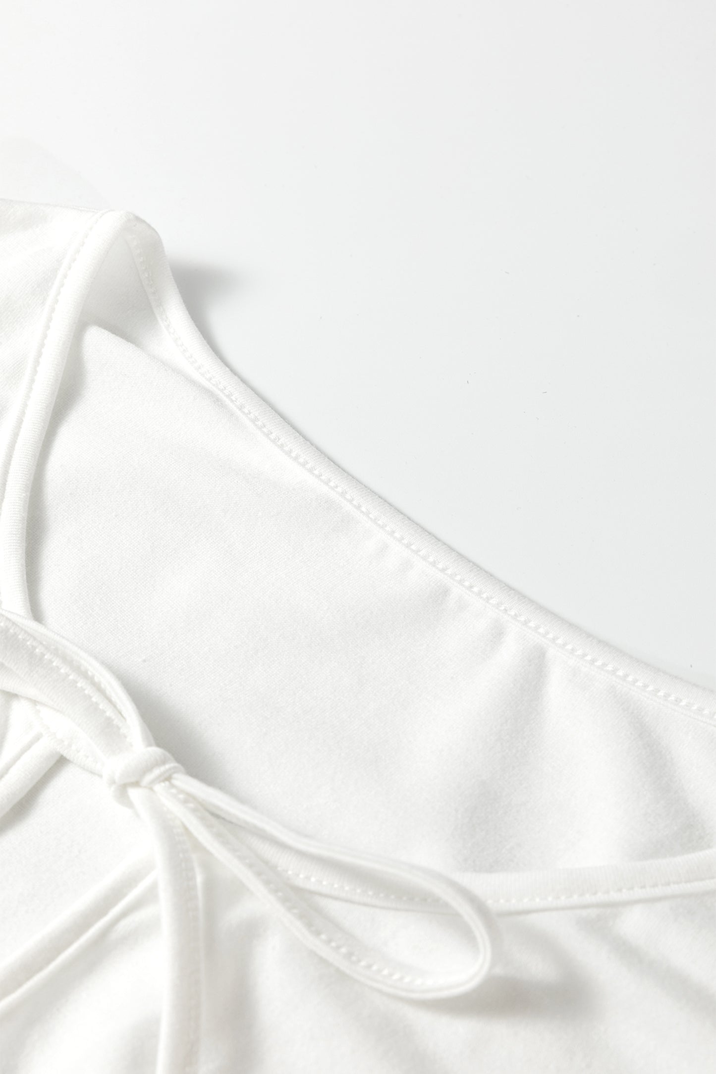 Beau Blue Plus Size Solid Color Bow Tie Peplum Tank Top