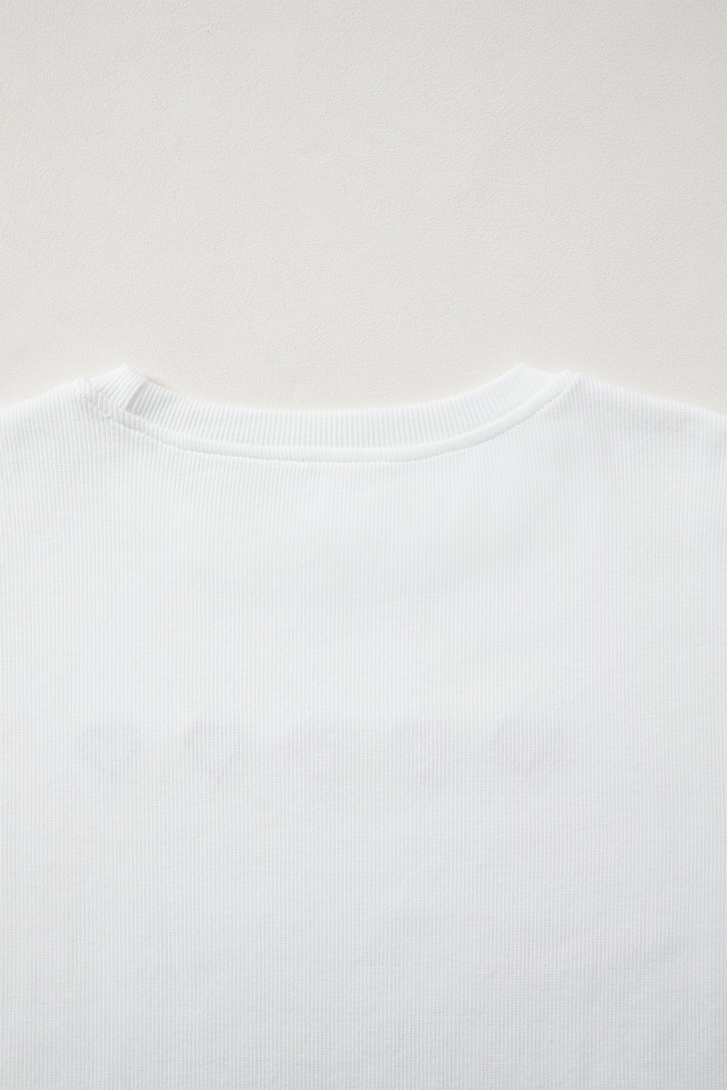 Pink 3d Ribbed XOXO Heart Embroidered Drop Shoulder Sweatshirt