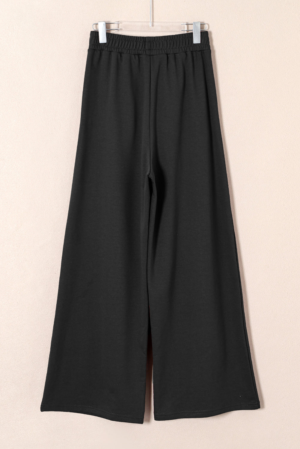 Dear Lovers Black Tied Elastic High Waist Pleated Detail Solid Sweatpants