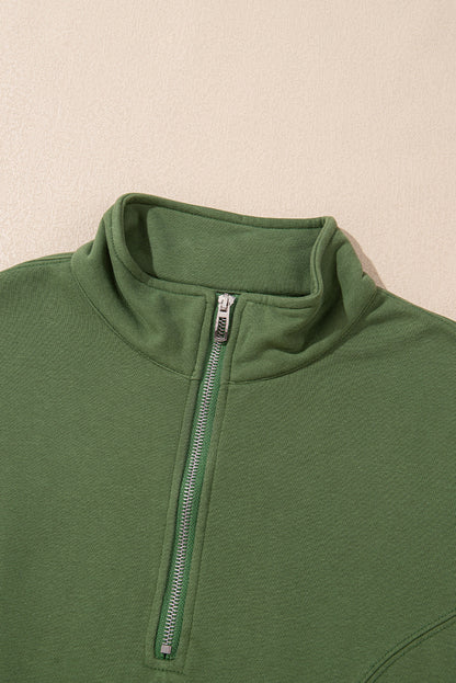 Vineyard Green Half Zip up Pullover Active Top and Joggers Set