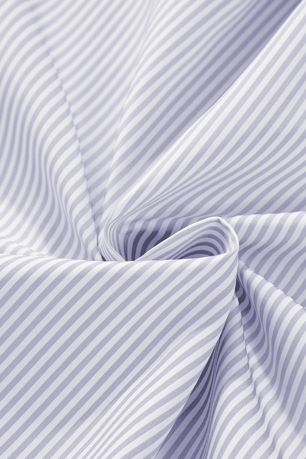 Orchid Petal Striped Shirred Cuff Buttoned Loose Fit Shirt