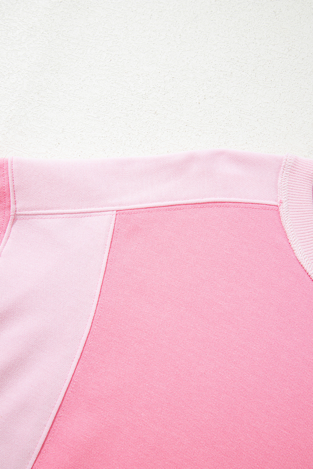 Bonbon 2-tone Color Block Patchwork Drop Shoulder Sweatshirt