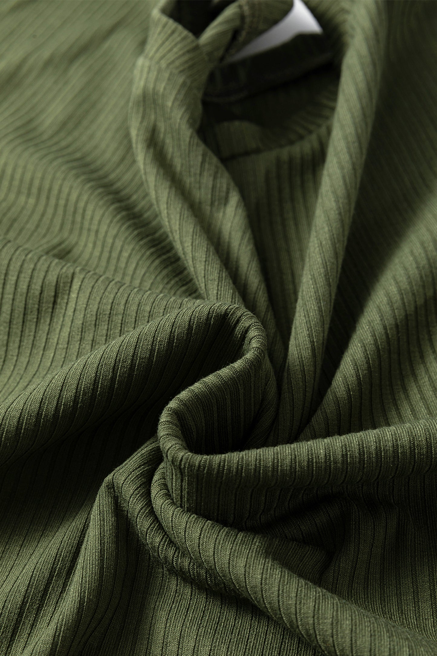 Dusty Pink Solid Color Ribbed Ruffled Short Sleeve T Shirt