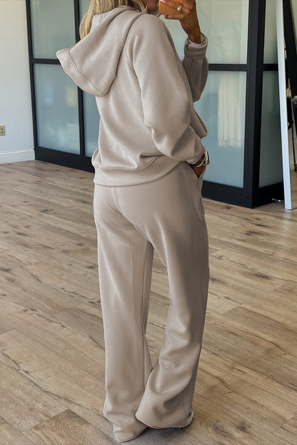 Beau Blue Half Zip Thumbhole Sleeve Hoodie Active Pants 2pcs Outfit