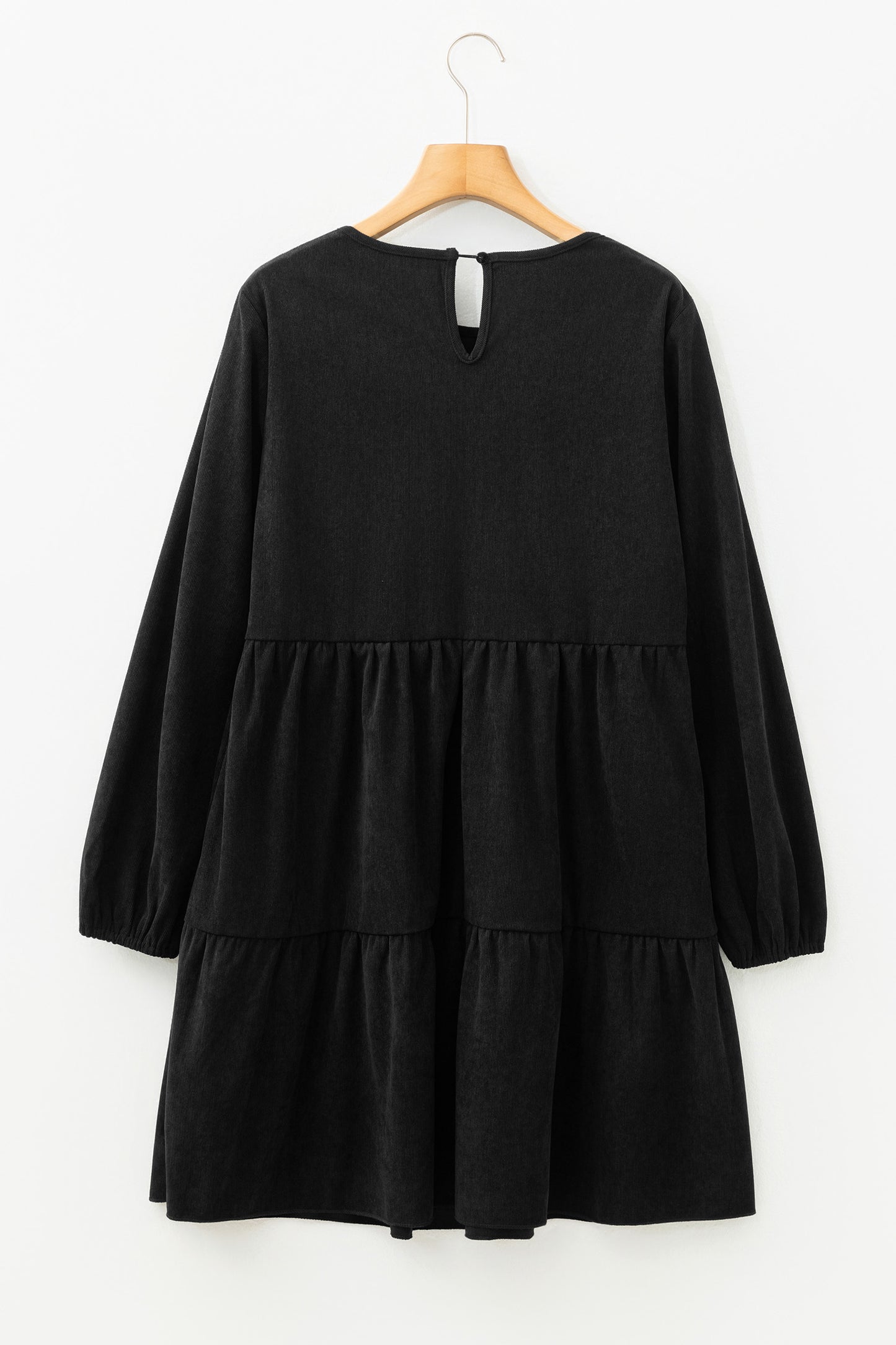 Mist Green Lantern Sleeve Tiered Mini Dress