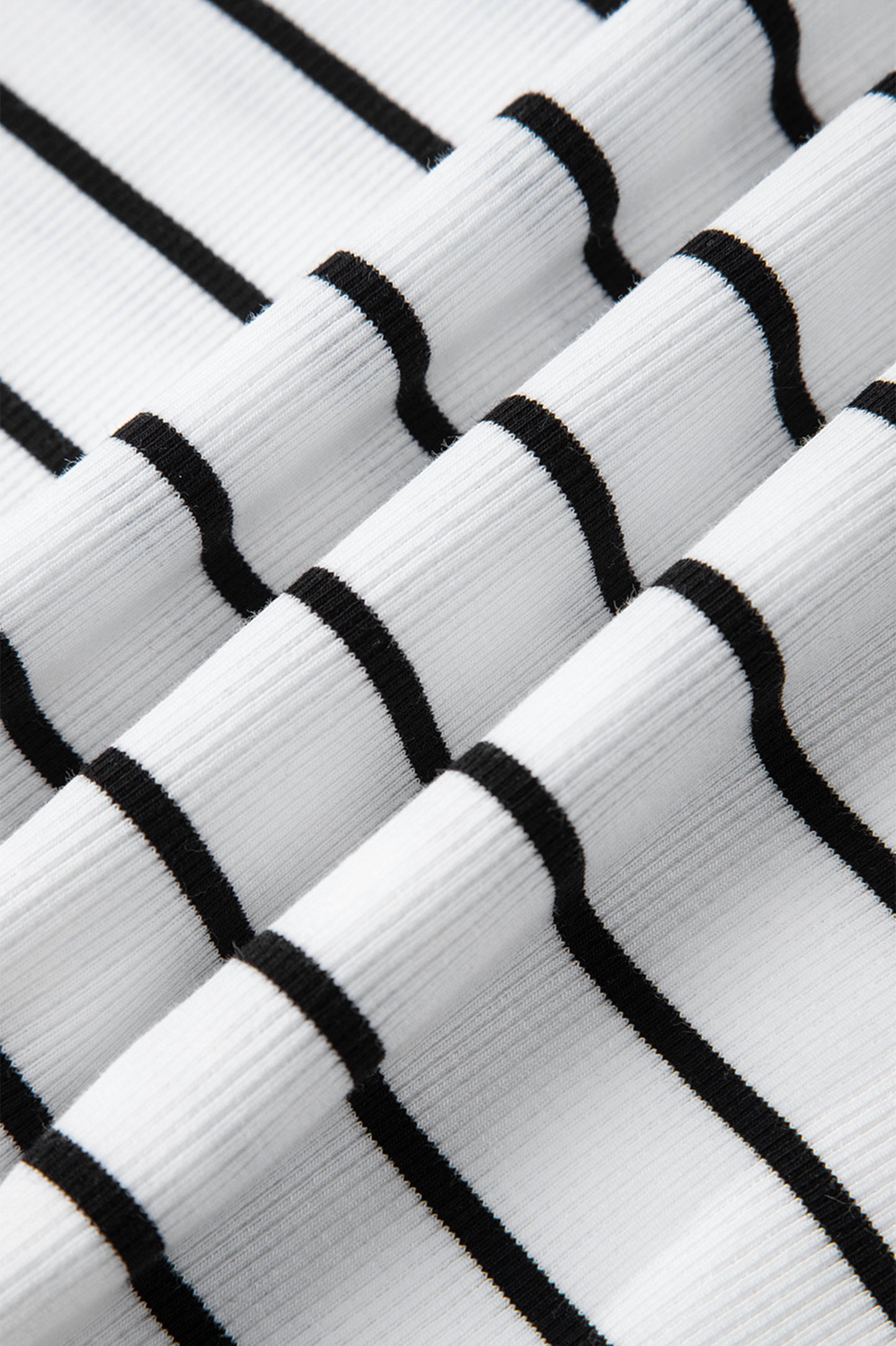 White Stripe Stand Collar V Neck Elastic Cuffs Half Sleeve Dolman Top