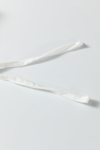 Jet Stream Drawstring Elastic Waist Button Pleated Detail Wide Leg Pants