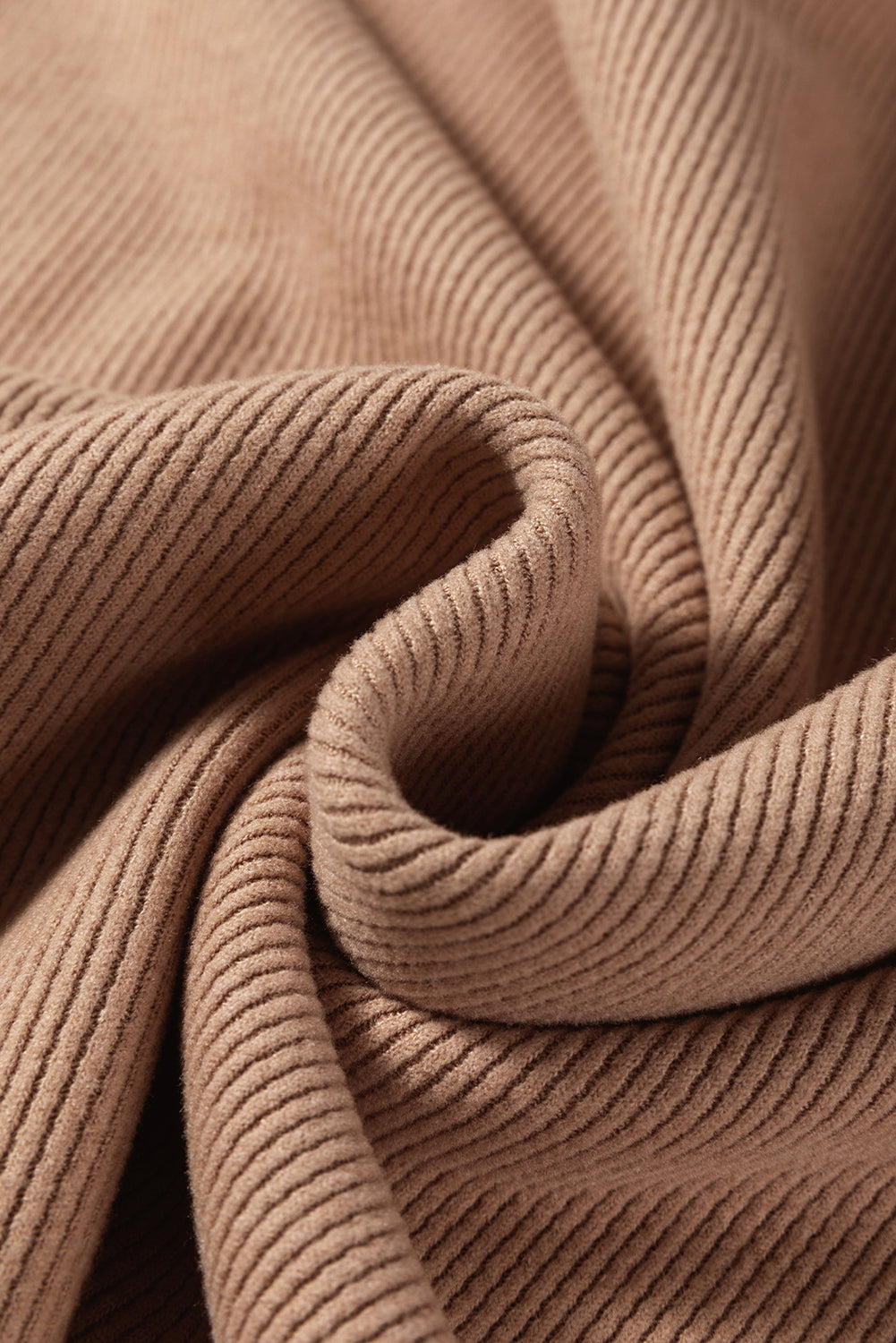 Dark Khaki Leopard Drawstring Pullover Hoodie and High Waist Pants Corduroy Suit