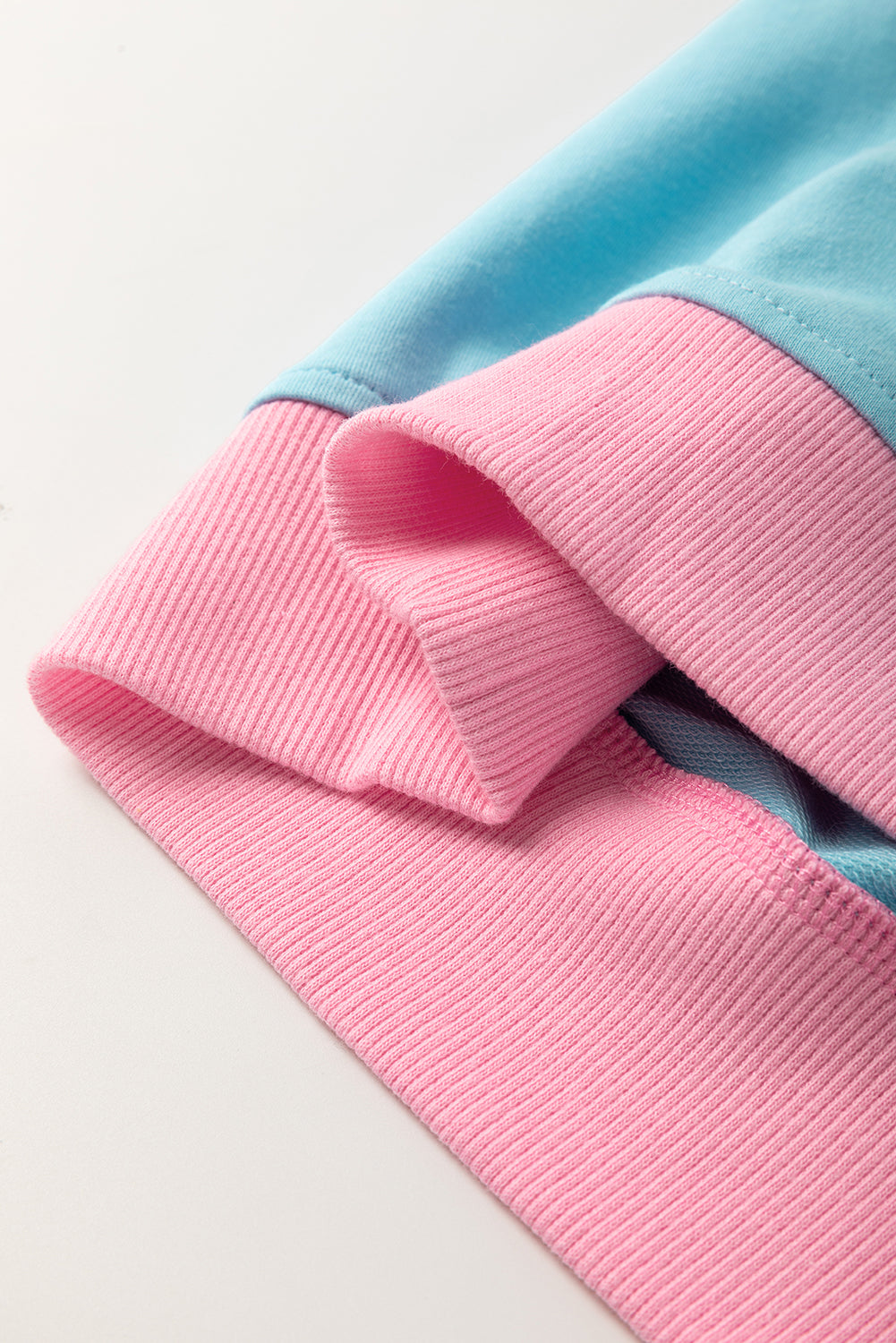 Turquoise Plus Size Contrast Trim T Shirt and Skirt Two Piece Set