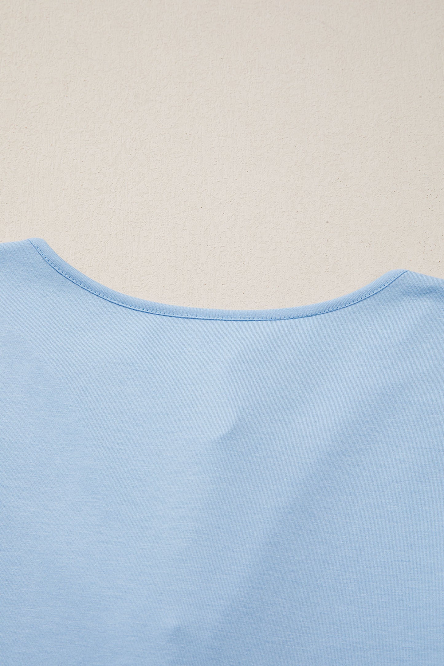 Beau Blue Plus Size Solid Color Bow Tie Peplum Tank Top