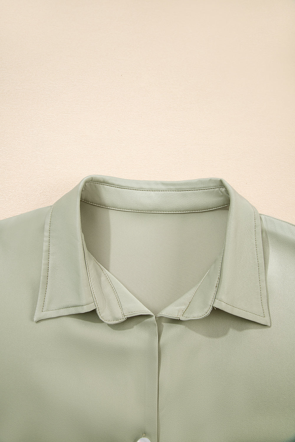 Laurel Green Buttoned Collar Shift T-shirt Mini Dress