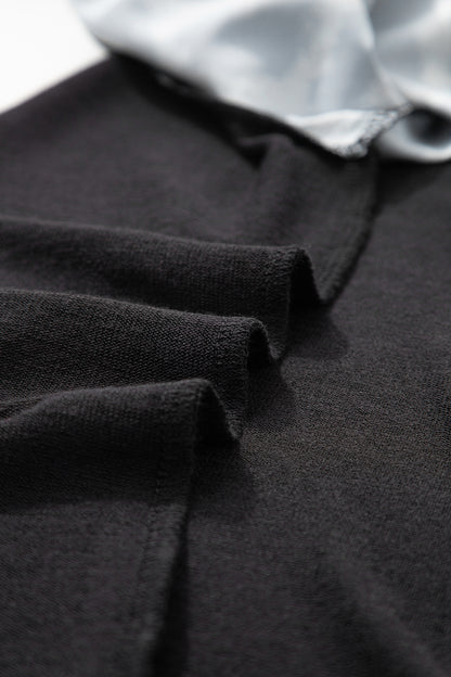 Khaki Leopard Puff Sleeve Patchwork Top