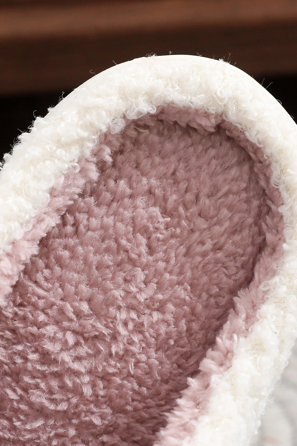 White Plush Christmas Tree Color Contrasted Liner House Slippers