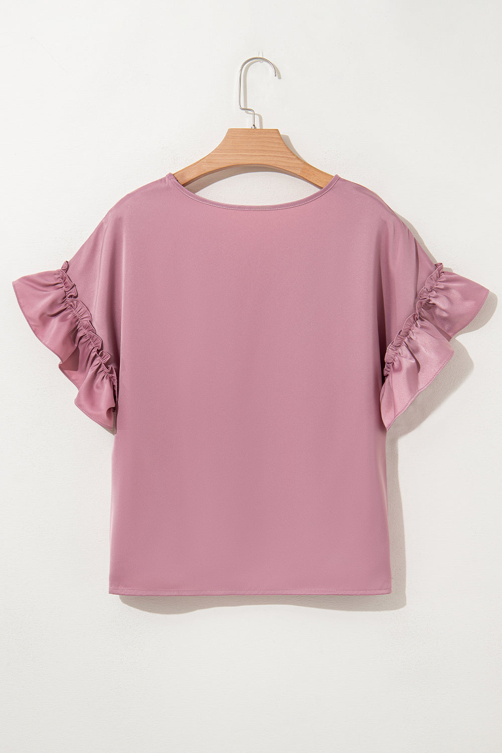 Toadstool Satin Ruffle Sleeve Top