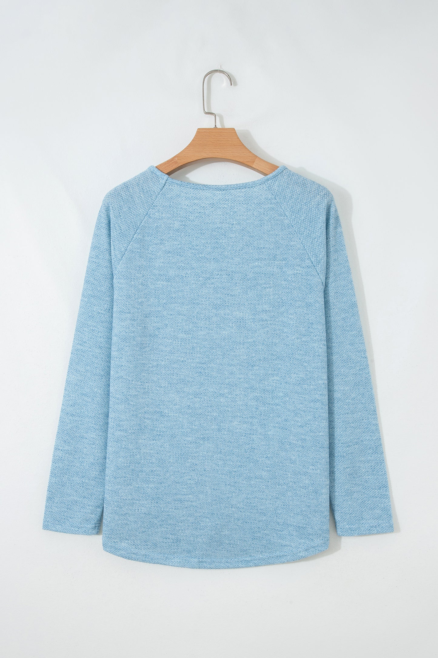 Myosotis Textured Raglan Sleeve Knit Loose Top