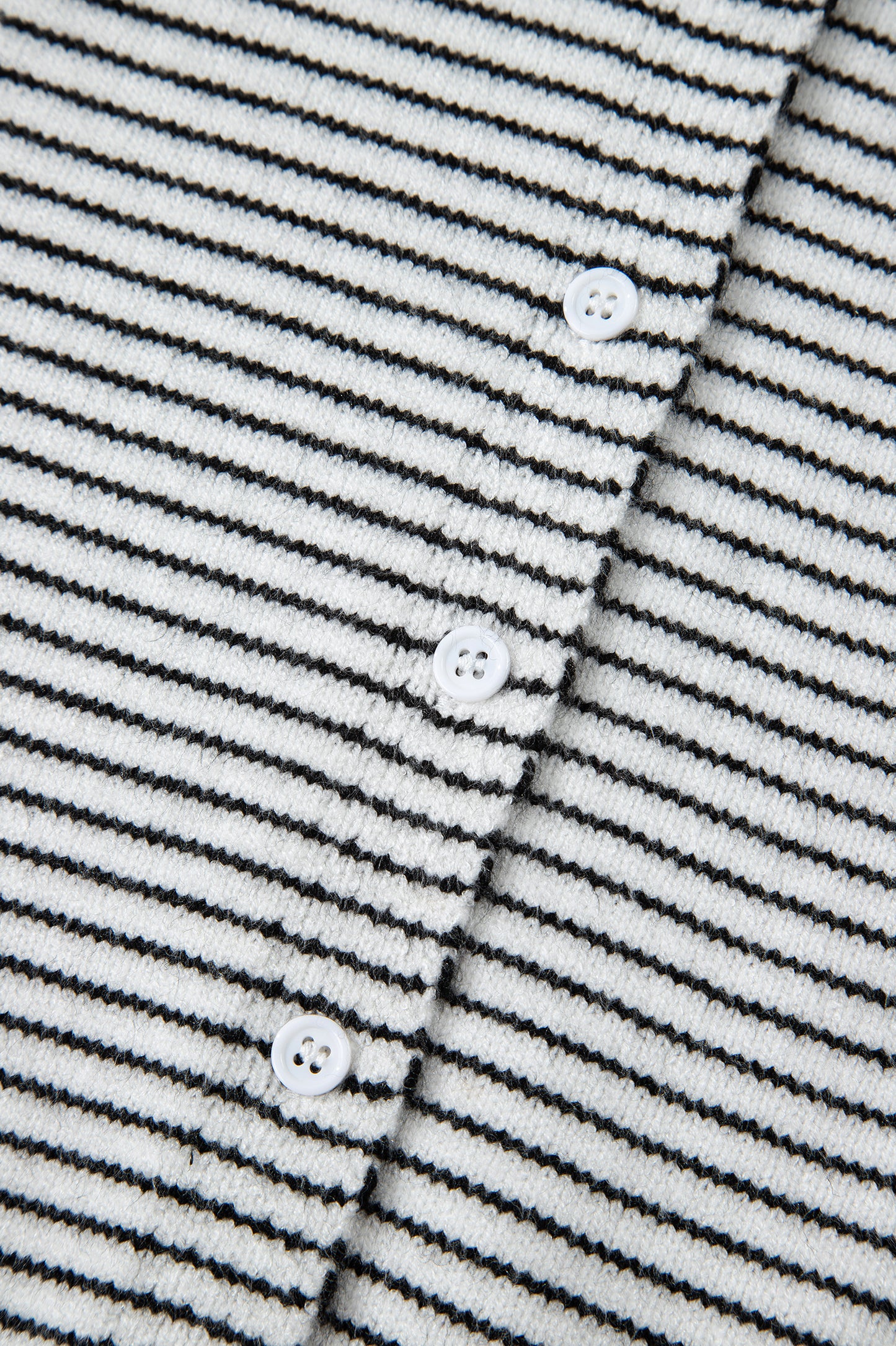 Black Stripe Contrast Trim Cap Sleeve Button Down Casual Cardigan