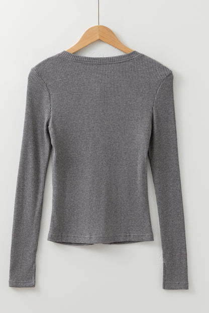 Sleet Ribbed Knit Button Down Slim Cardigan