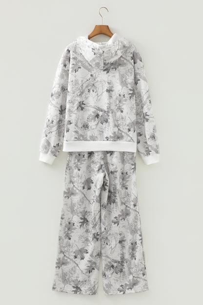 Light Grey Light Woodland Camo Classic Hoodie and Sweatpants Set