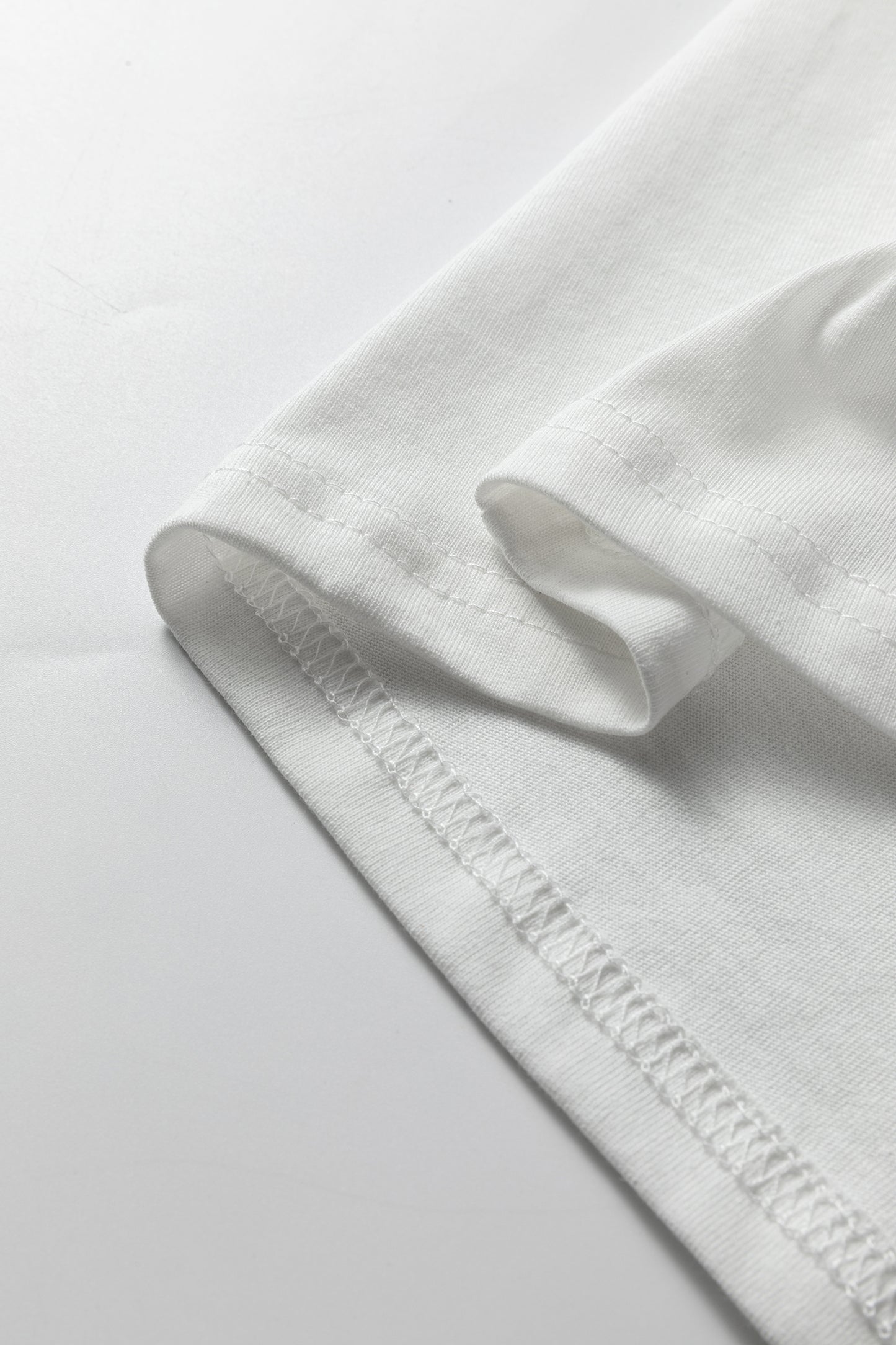 White Leopard Bow Embroidered Cotton Round Neck T Shirt