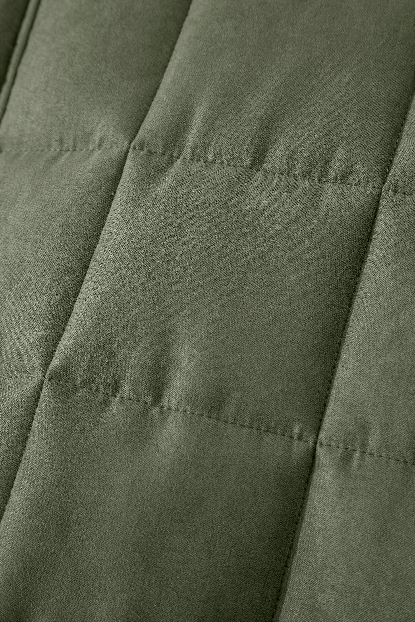 Green Zip-Up Pocket Quilted Jacket