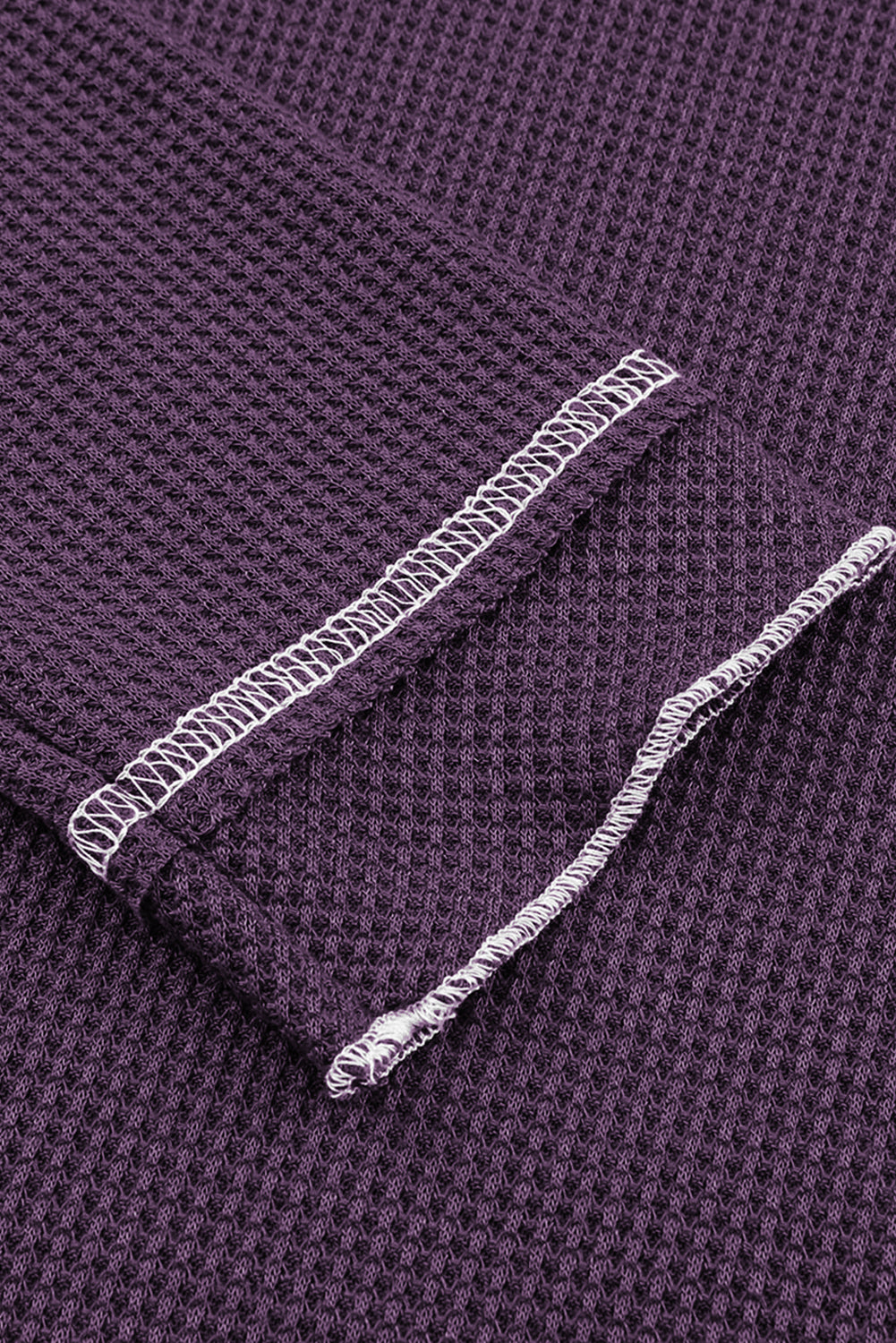 Tillandsia Purple Textured Round Neck Long Sleeve Top