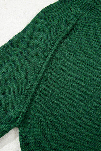 Evergreen Raglan Sleeve Crew Neck Sweater