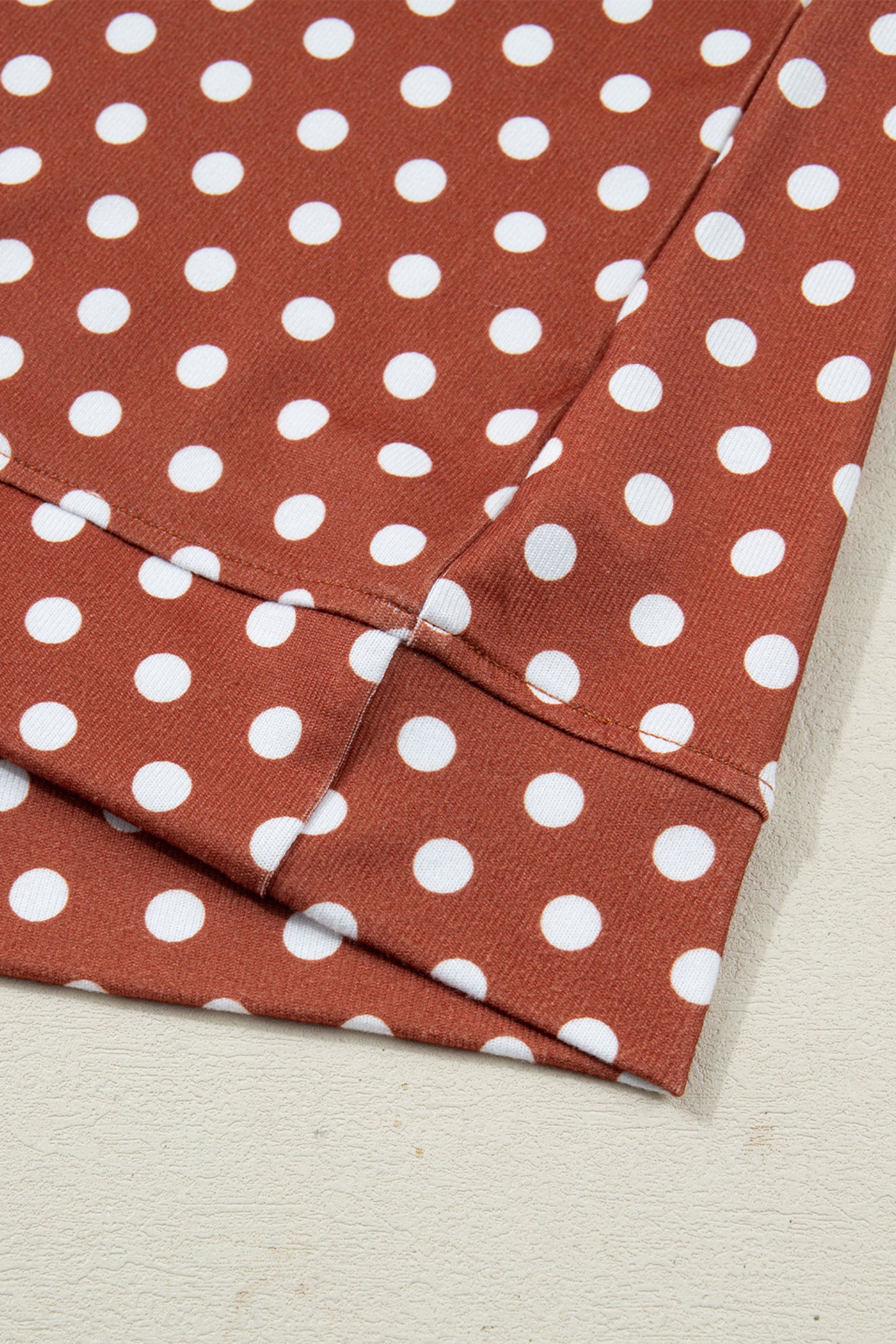 Brown Polka Dot Print Short Set