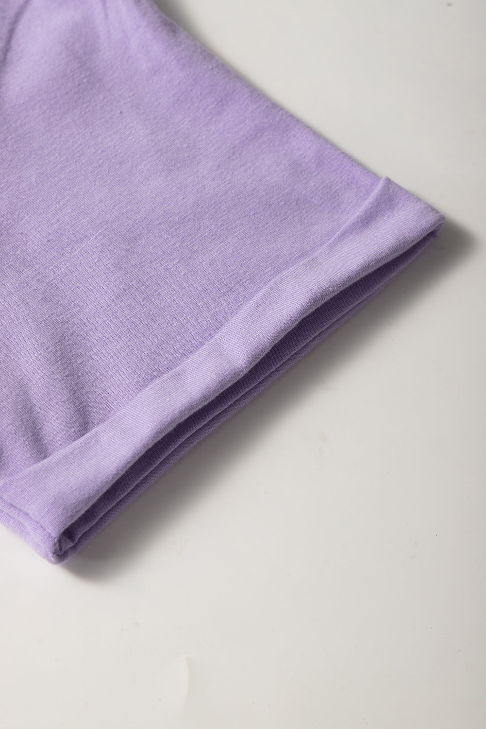 Wisteria Casual Plain Crew Neck Tee
