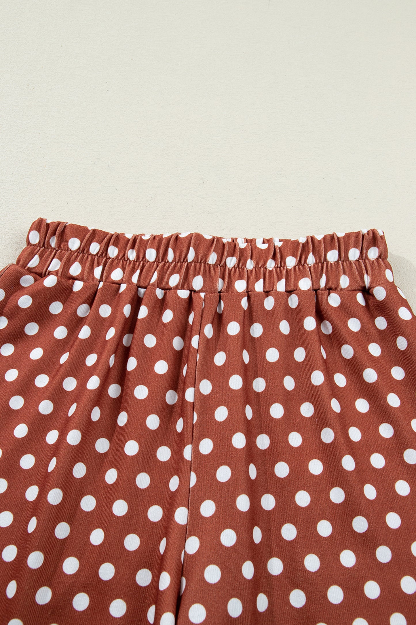 Brown Polka Dot Print Short Set