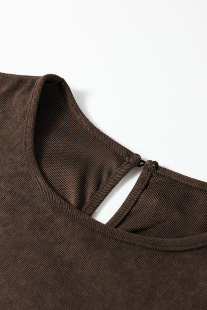 Mist Green Lantern Sleeve Tiered Mini Dress