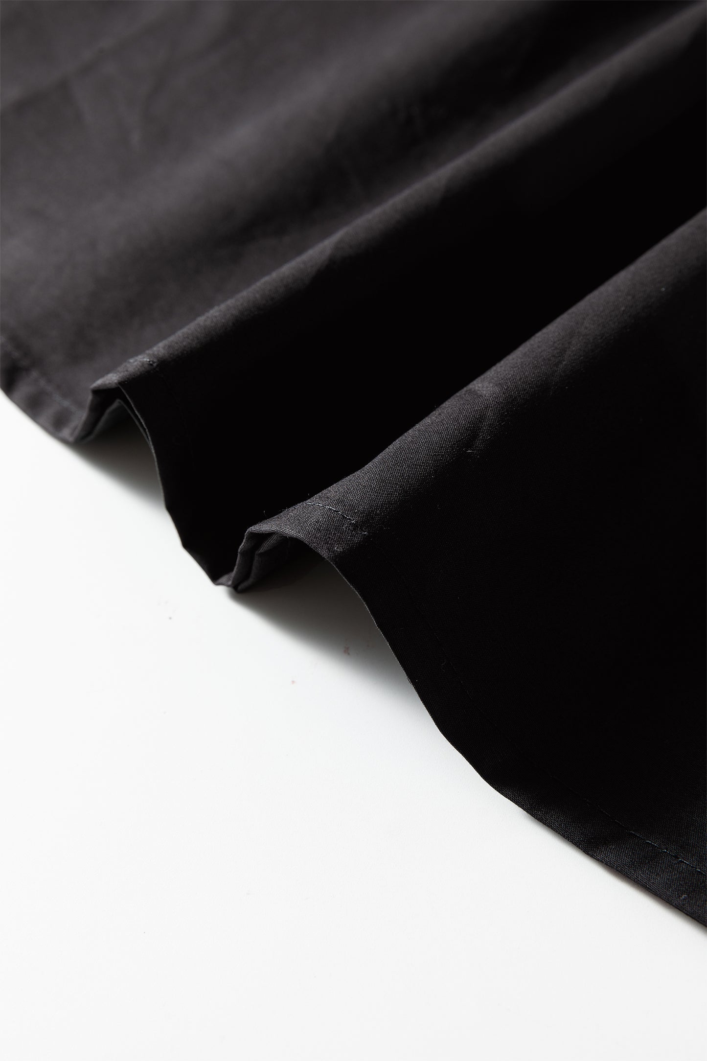 Black Ricrac Trim Color Block Patchwork Shirt Collar Short Sleeve Blouse