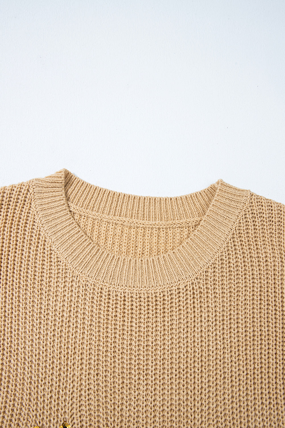 Parchment Sequin Horse Graphic Lightweight Knitted Sweater Vest