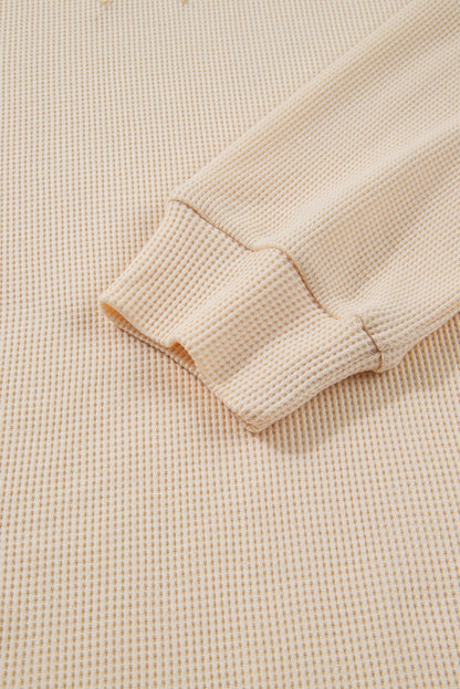 Brown Floral Print Patchwork Color Block Long Sleeve Top