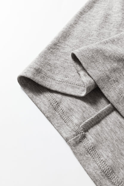 Four Leaf Clover Solid Color Extended Cuffs Long Sleeve Top