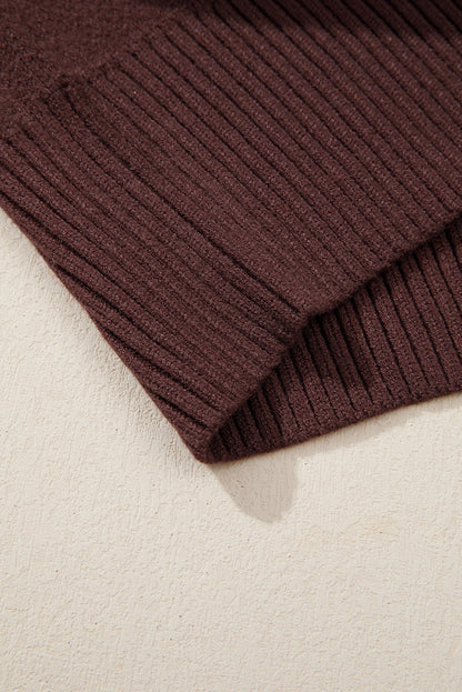 Brown Cowgirl Fashion Print Casual Sweater