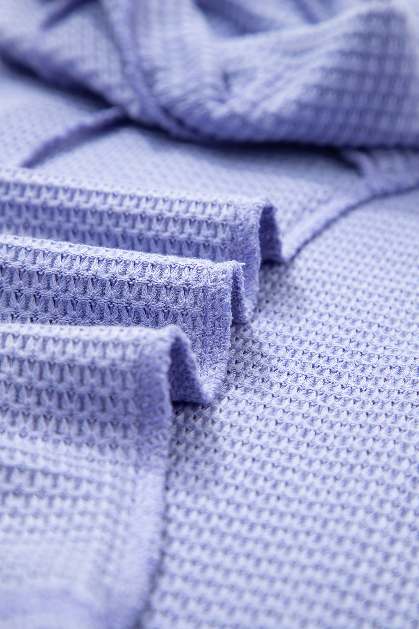 Wisteria Waffle V Neck Short Sleeve Knit Top