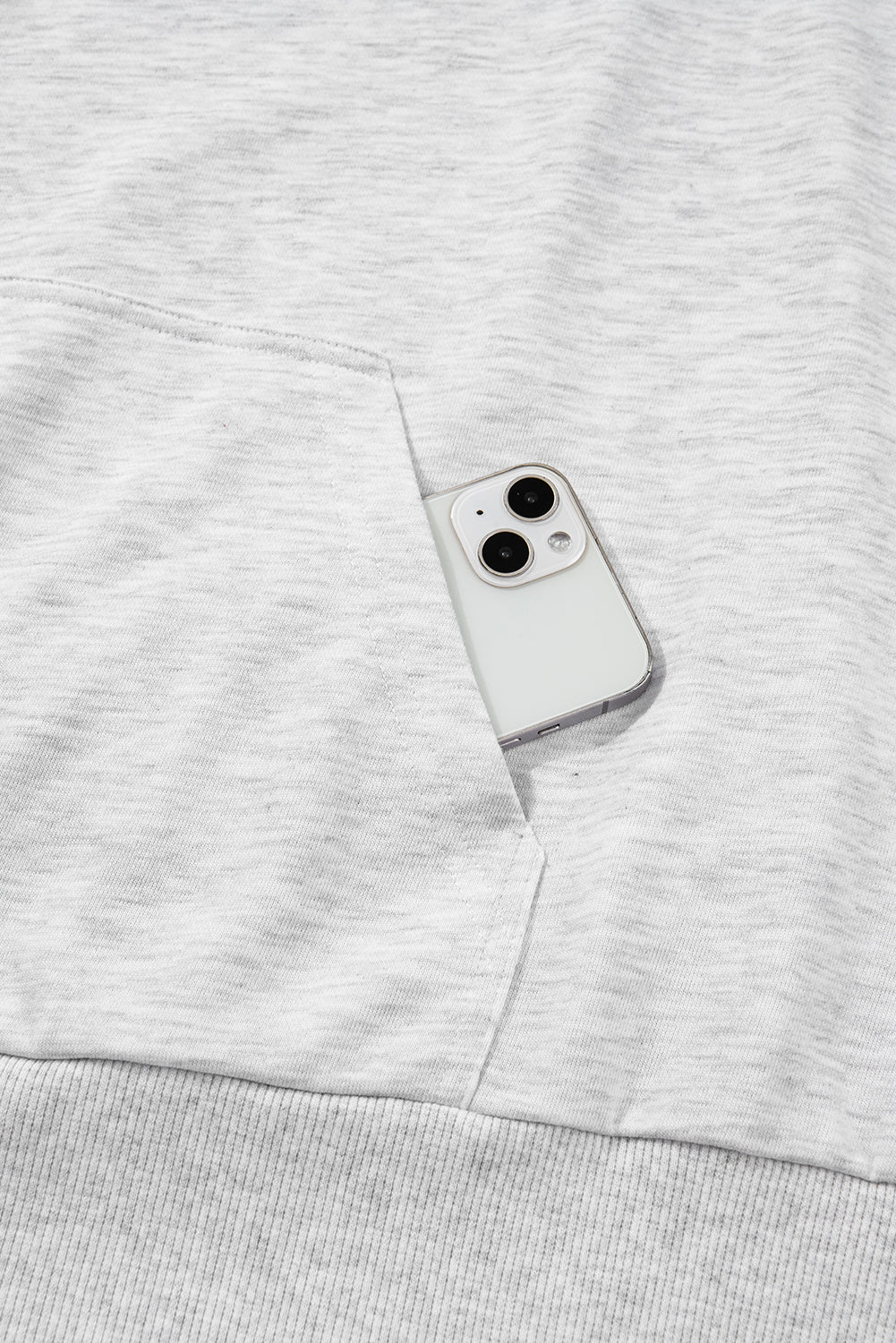 Light Grey Camouflage Patchwork Asymmetric Sleeve Plus Size Hoodie