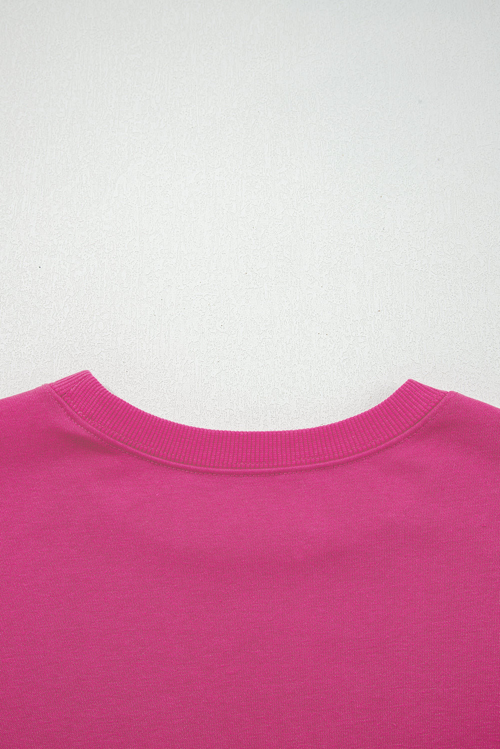 Rose Red Varsity Striped Detail Drop Shoulder Oversized Sweatshirt